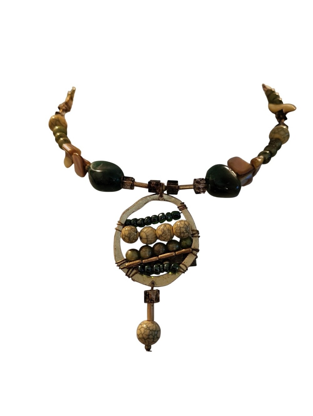 Boho Wrap Beaded Necklace